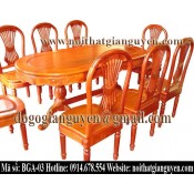 Bộ bàn ghế ăn bầu dục BGA-03