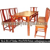 Bộ bàn ghế ăn chữ nhật BGA-07