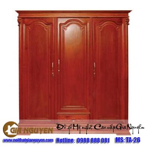 Tủ Quần Áo 3 Cánh Gỗ Tự Nhiên Ta-26
