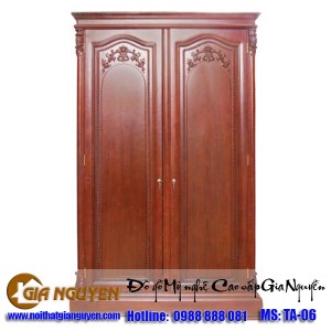 Tủ Quần Áo Hai Buồng Gỗ Tự Nhiên Ta-06